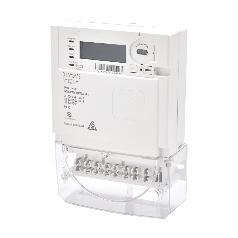 How to choose the current size for a three-phase four wire electricity meter?